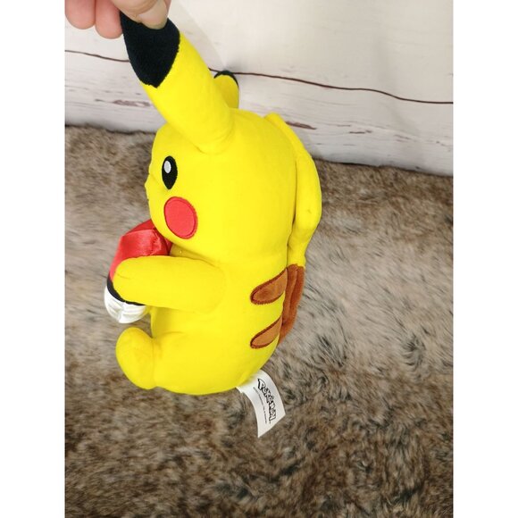 Pokemon‎ Pikachu Plush Holding Pokeball Heart Valentine Gift 8 Inches 2021 - Picture 3 of 7